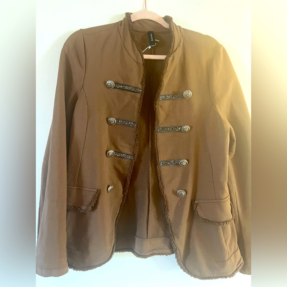Venti6 Sergeant Pepper Military Jacket size M. Kahki/coco color